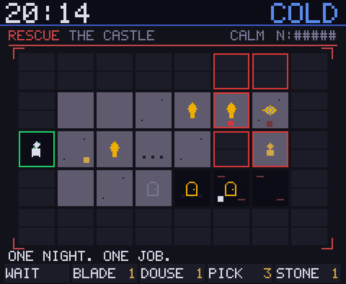 The Vigil — approaching the castle across a grid of tiles